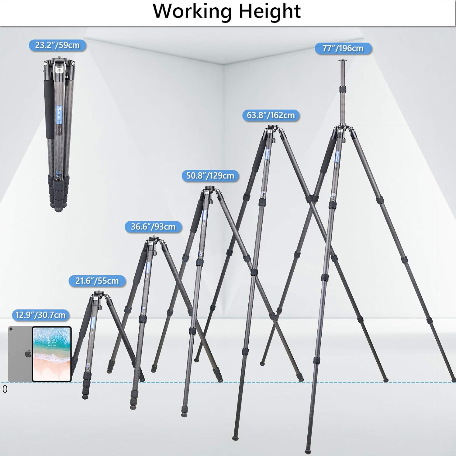 Hottest Sale 77 Carbon Fiber Bowl Tripod Camera Video Tripod with 65mm Fastbowl and Center Column ARTCISE AS80C+EC2 Professional Camera Tripod Stand for DSLR Camera, Video Camcorder, Max Load 44lb/20kg One-Day Sale: Up to 70% Off 77 Carbon Fiber Bowl Tripod Camera Video Tripod with 65mm Fastbowl and Center Column ARTCISE AS80C+EC2 Professional Camera Tripod Stand for DSLR Camera, Video Camcorder, Max Load 44lb/20kg