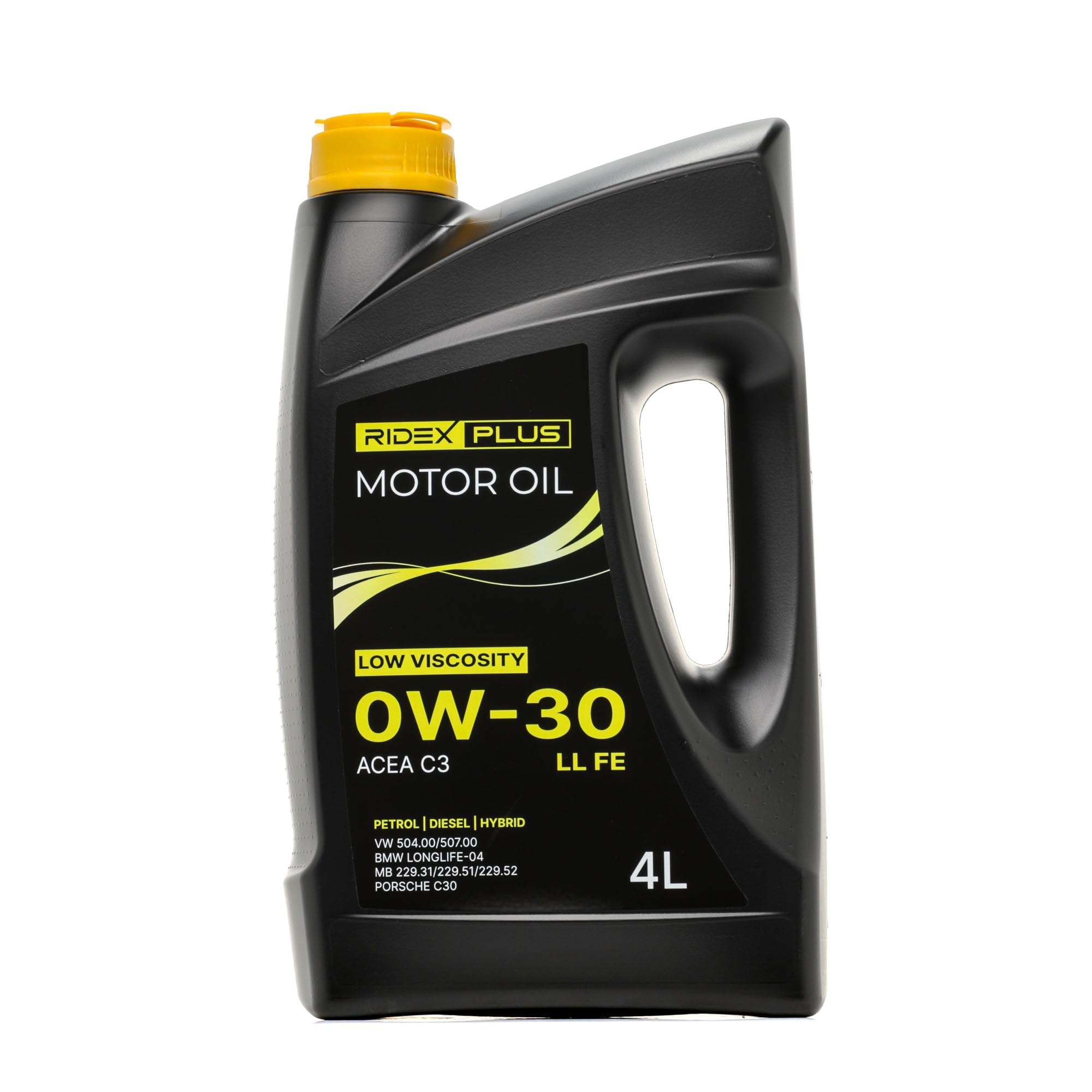 RIDEX PLUS Low Viscosity 0W-30 LL FE Motoröl, Vollsynthetiköl Motorenöl ACEA C3, 4L
