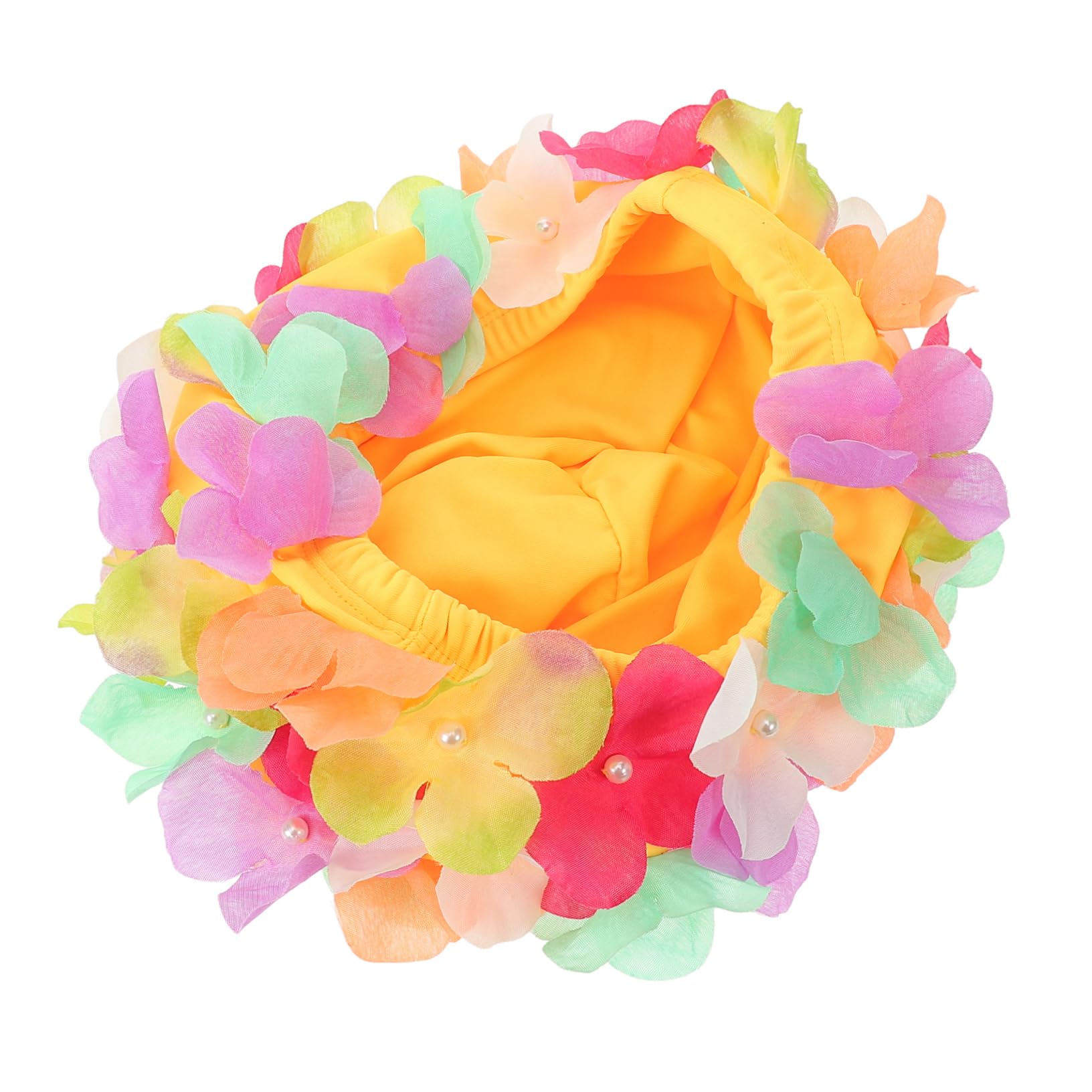 iplusmile Bonnet de Natation Fleurs Élastique pour Chapeau de Bain Confortable Respirant pour Cheveux Longs Protection Capillaire Lors de Natation du Spa