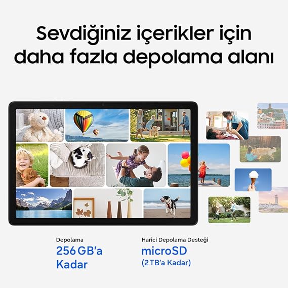 Samsung Galaxy Tab A11+, Android Tablet, Gri, WiFi Destekli, 6GB RAM, 128GB Depolama Alanı, 11 İnç (Samsung Türkiye Garantili)