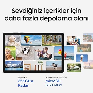 Samsung Galaxy Tab A11+, Android Tablet, Gri, WiFi Destekli, 6GB RAM, 128GB Depolama Alanı, 11 İnç (Samsung Türkiye Garantili)