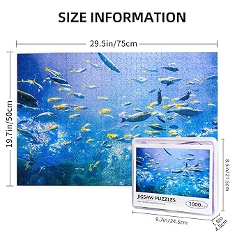 ジグソーパズル　フレッシュウォーターフィッシュ　1000ピース Amazon.co.jp: ジグソーパズル 1000ピース 深海 青い海 魚柄