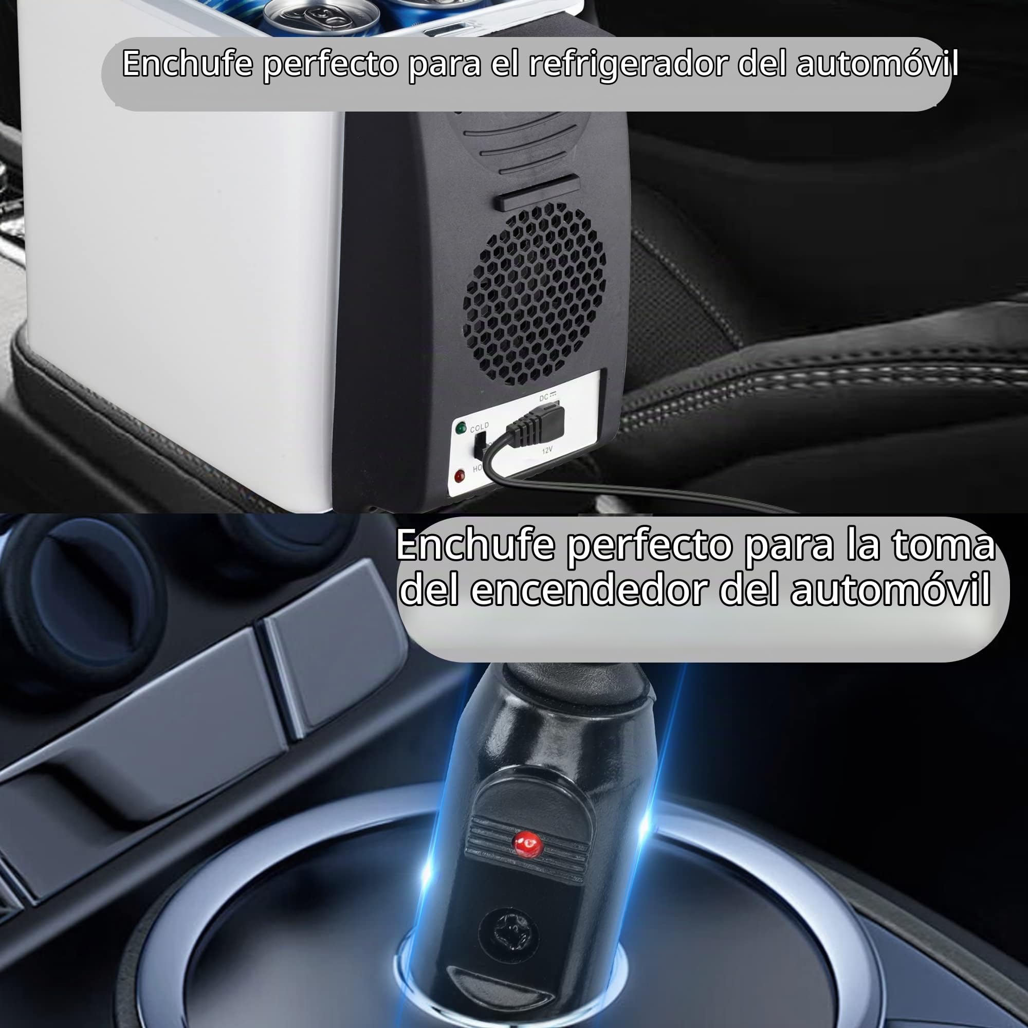 Cable de alimentación del refrigerador de 12V, Cable de Cambio de Enchufe del Encendedor de Cigarrillos del Coche al refrigerador, para el refrigerador portátil del Coche (3M/10ft)