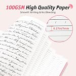 360 Pages A5 Un carnet de notes spirale, 5 Objet Notebooks College Règled, 100 GSM Journal en papier épais doublé, grand livre de notes avec des séparateurs amovibles pour l'école, bureau, travail et écriture (noir)