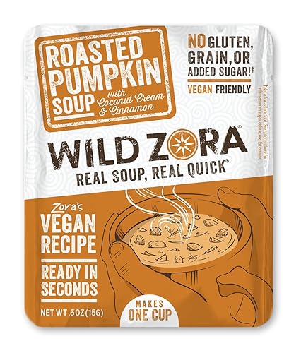 Wild Zora Instant Keto-Friendly Soups Roasted Pumpkin 8-pack Broth Made