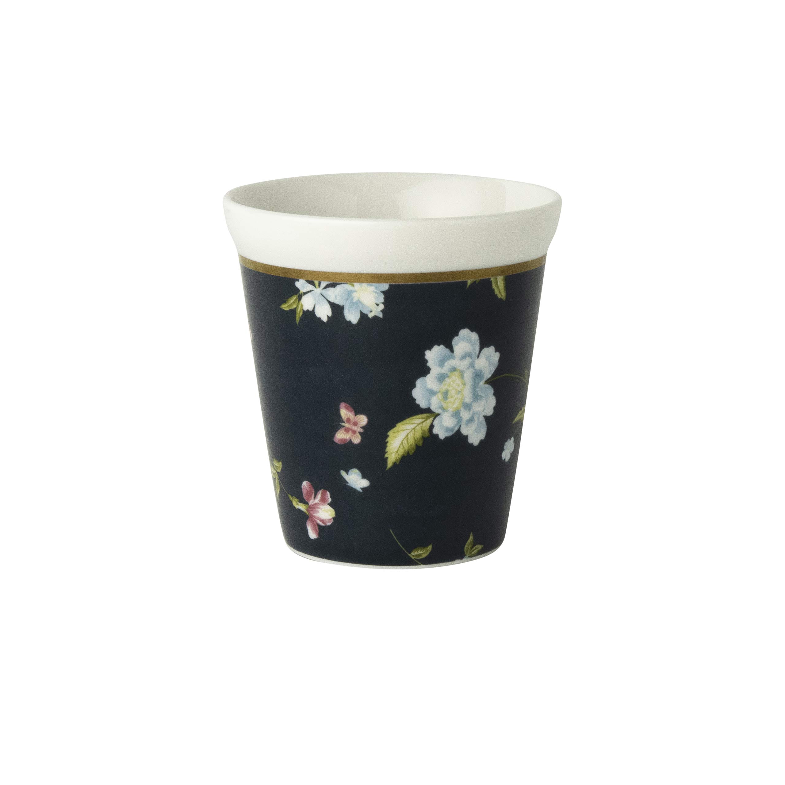 Laura Ashley Porzellanbecher Ohne Henkel – „China Rose“ Design In Blau/weiß, 270 Ml, Mikrowellen- & Spülmaschinengeeignet