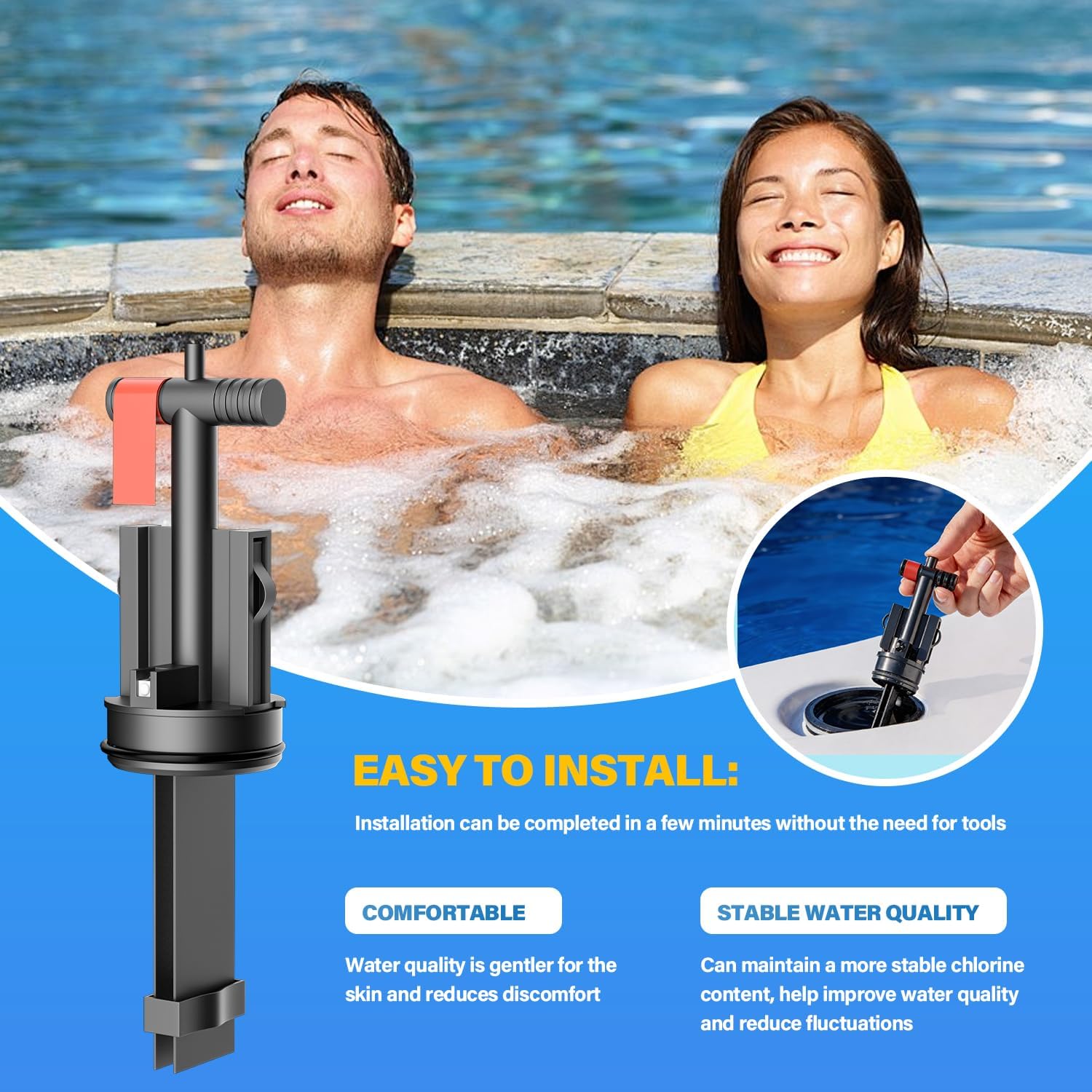 Salt System Cartridge Replacement Compatible with Hot Springs Salt Cartridge, Fit for Highlife, Limelight, Caldera Utopia, Paradise, 2 Pack