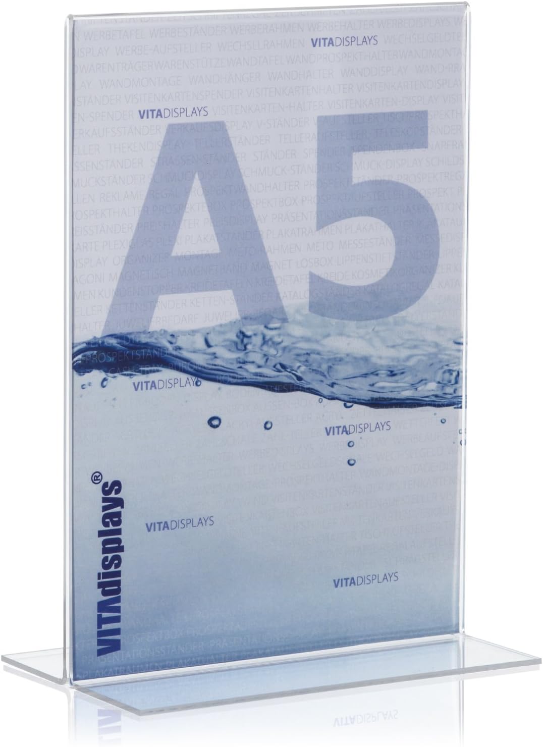 Expositor Para Folletos DIN A5 (2 Unidades) - Transparente Y Estable, Ideal Para Mostrarlos En Tiendas O Oficinas