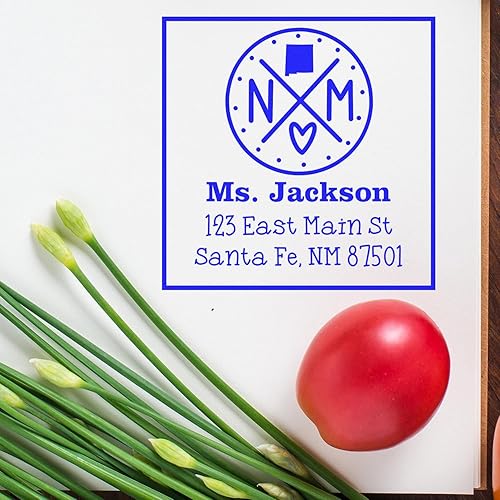 Miniatura 22 de Texas State Love - Sello de dirección cuadrado, uso con almohadilla de sellos, sello de correo de Texas, tamaño 1-5/8 pulgadas Manija