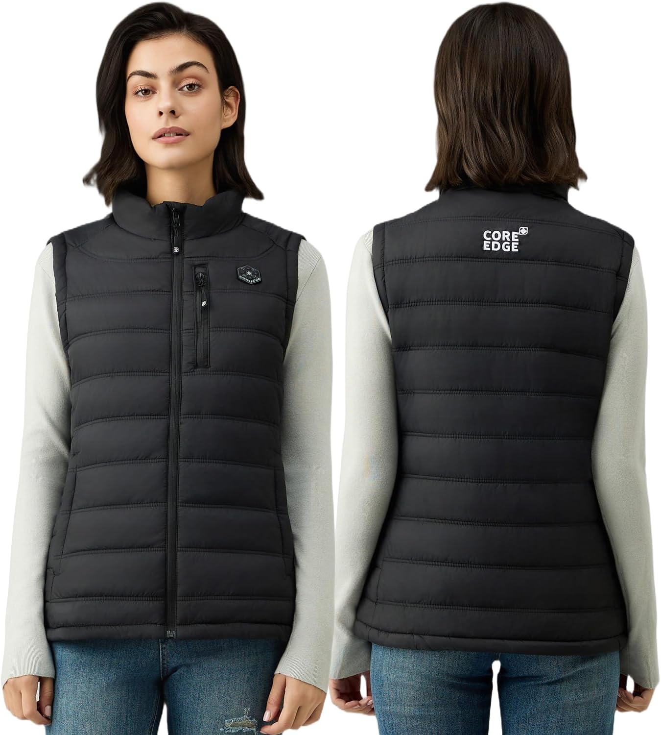Women's Heated Vest with Battery Pack | Lightweight Puffer Vest with 3-Temp Settings Machine Washable - Image 2