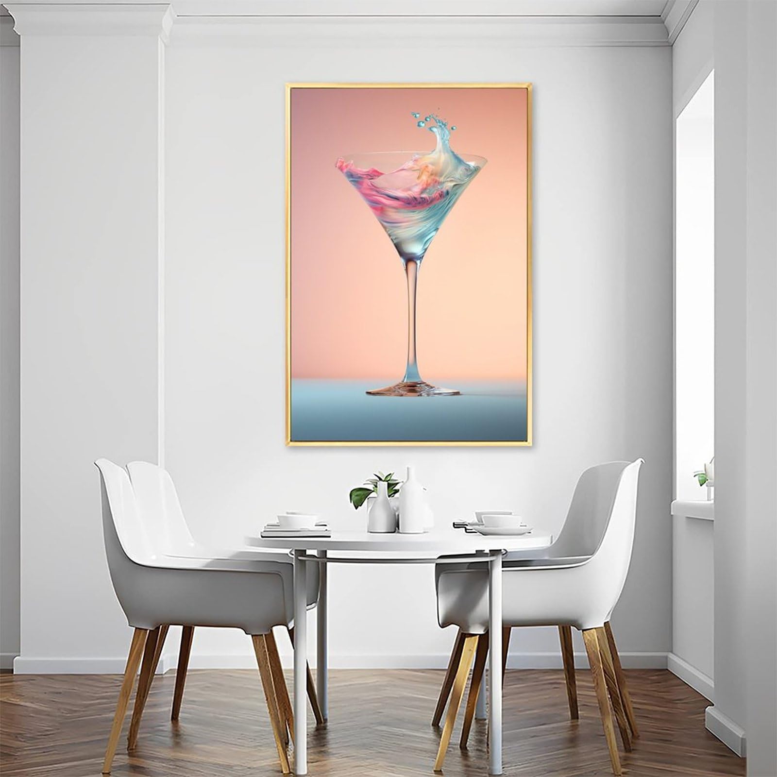 Amazon.co.jp: 絵画 カラフルなマティーニグラスインテリア 絵画