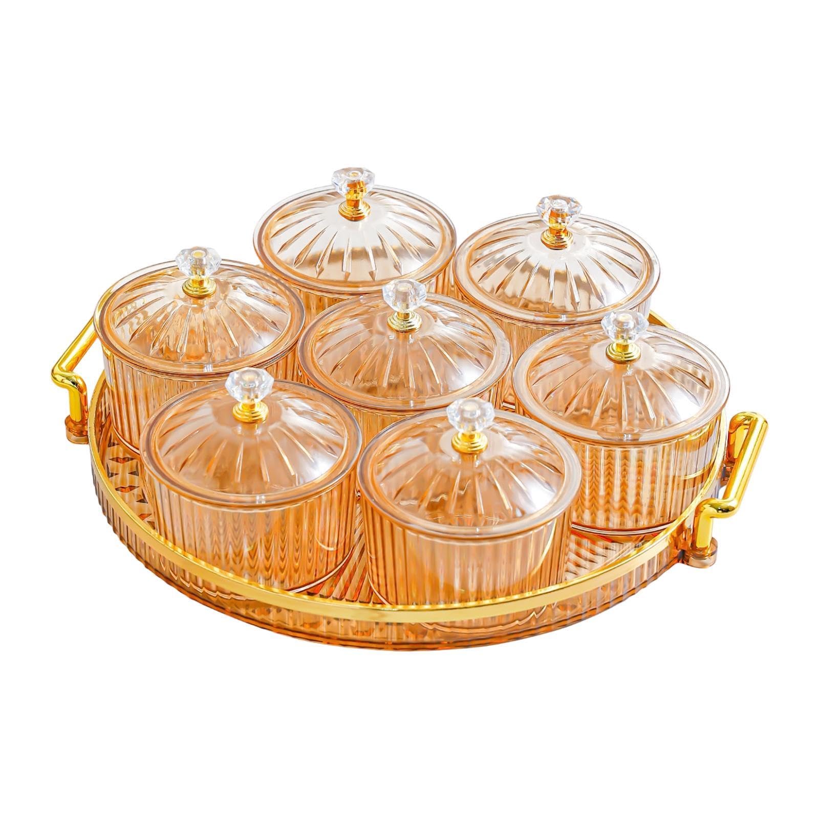 Plateau de service transparent de haute qualité pour buffets élégants