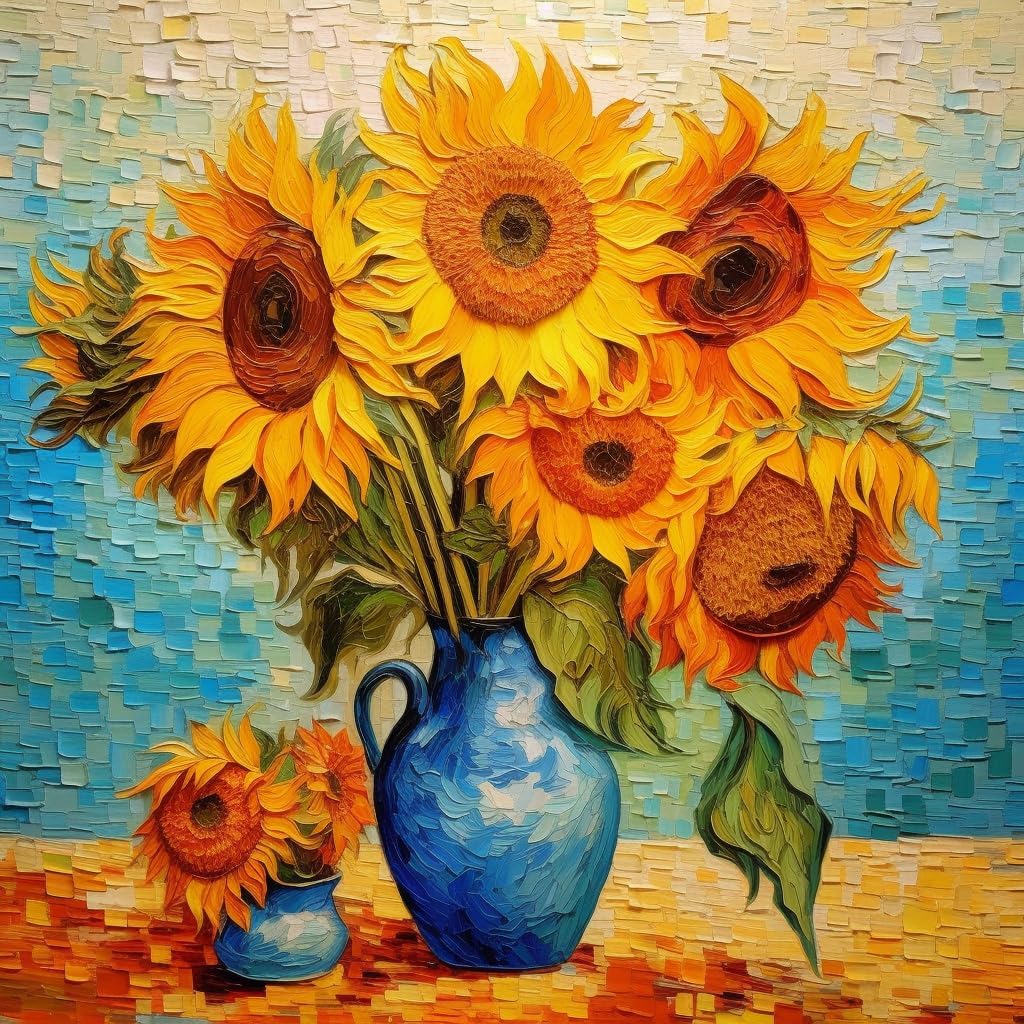 Moohue Needlepoint Kits for Adults 14CT Stamped Cross Stitch Kits Flowers Counted Cross Stitch Kits for Adults Flowers Printed Cross Stitch Kits (Flowers 5)
