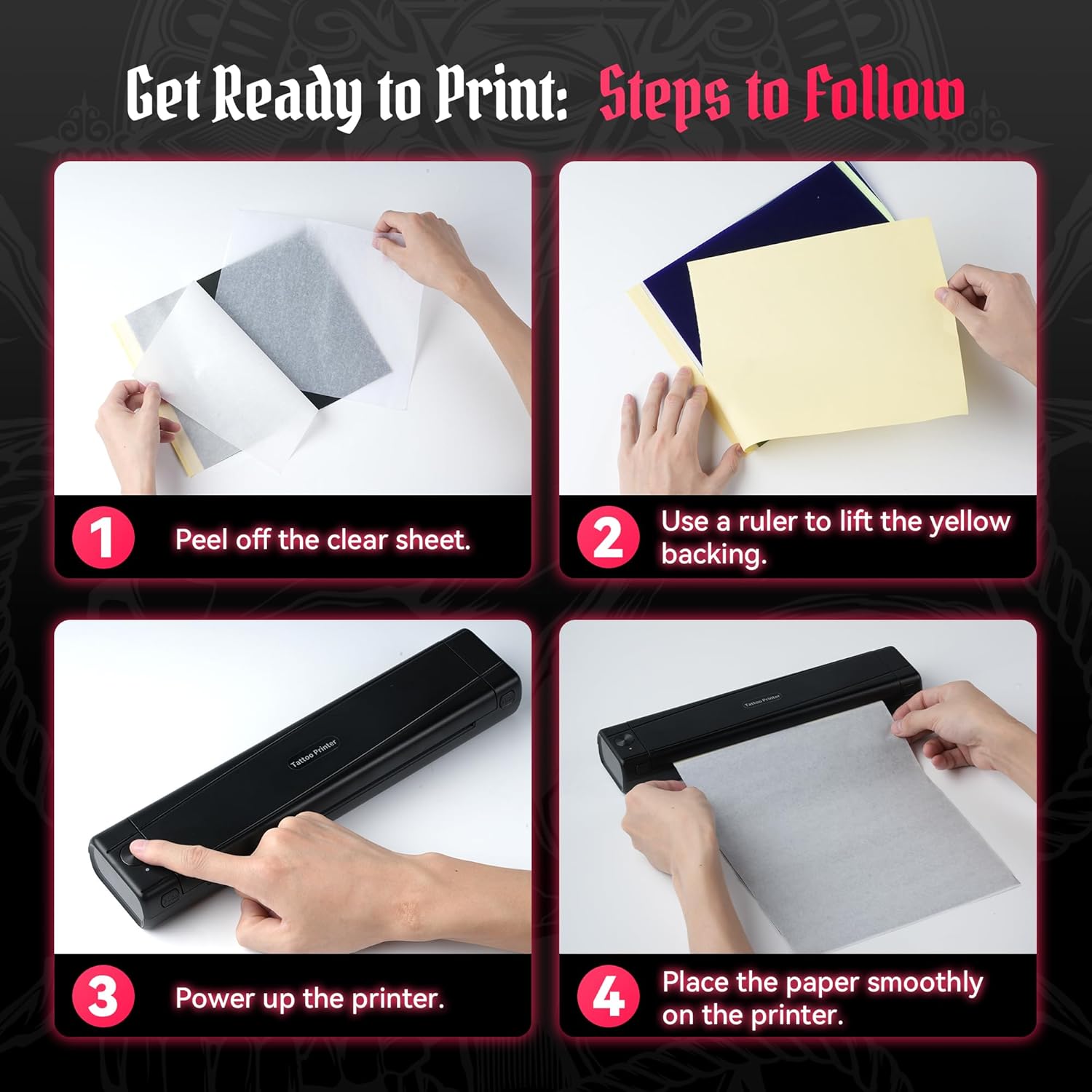 TATTMUSE 2026 New Version Tattoo Stencil Printer Machine with 10pcs Transfer Paper, Wireless Bluetooth Thermal Tattoo Machine for Tattooing Beginner & Studio, Compatible with Phone & Pad