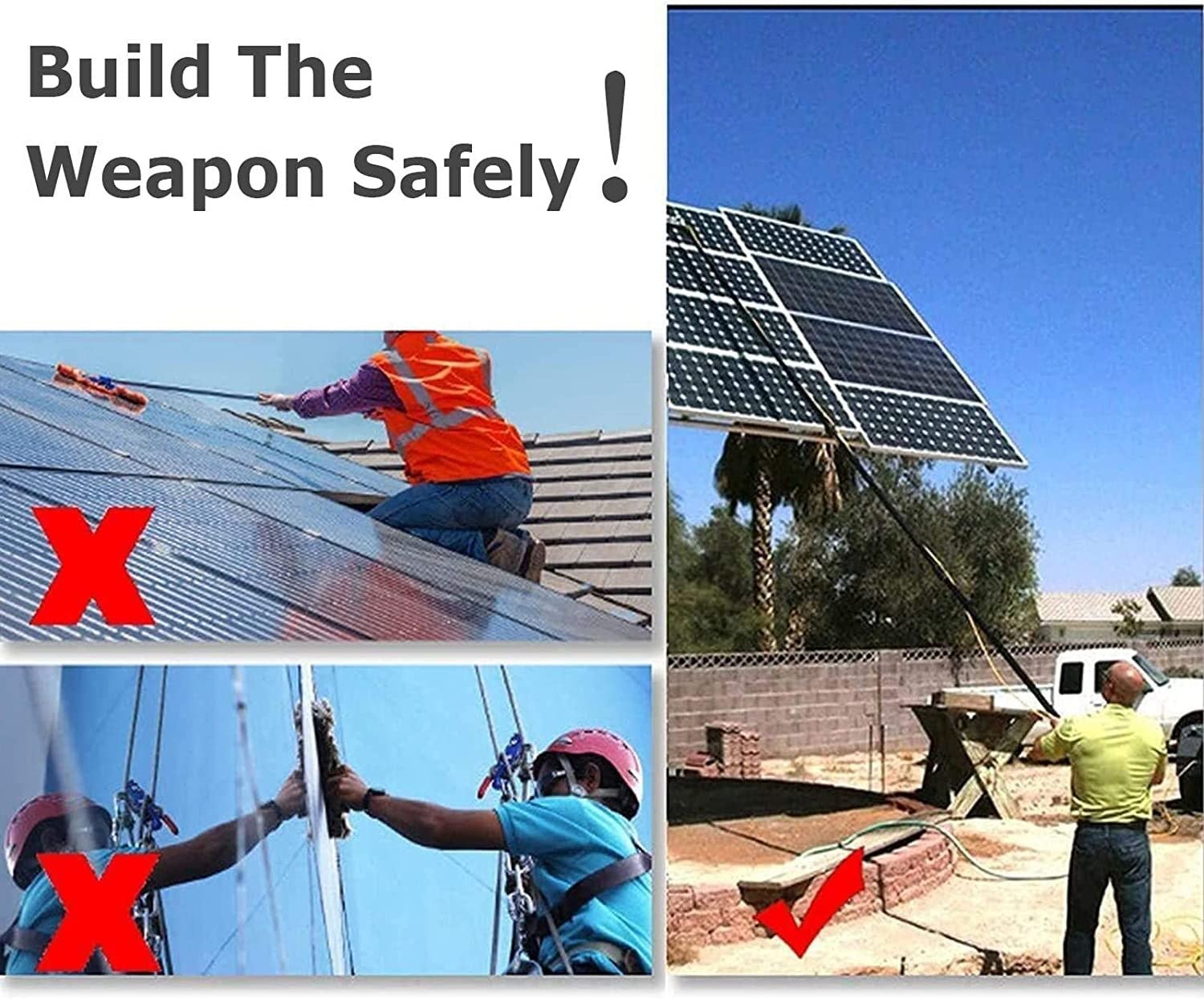 Kit de poste de alimentación de agua de 35 pies, sistema de limpieza de ventanas con cepillo telescópico para exteriores altos y limpiador de paneles solares, alcance sin esfuerzo y brillo sin rayas