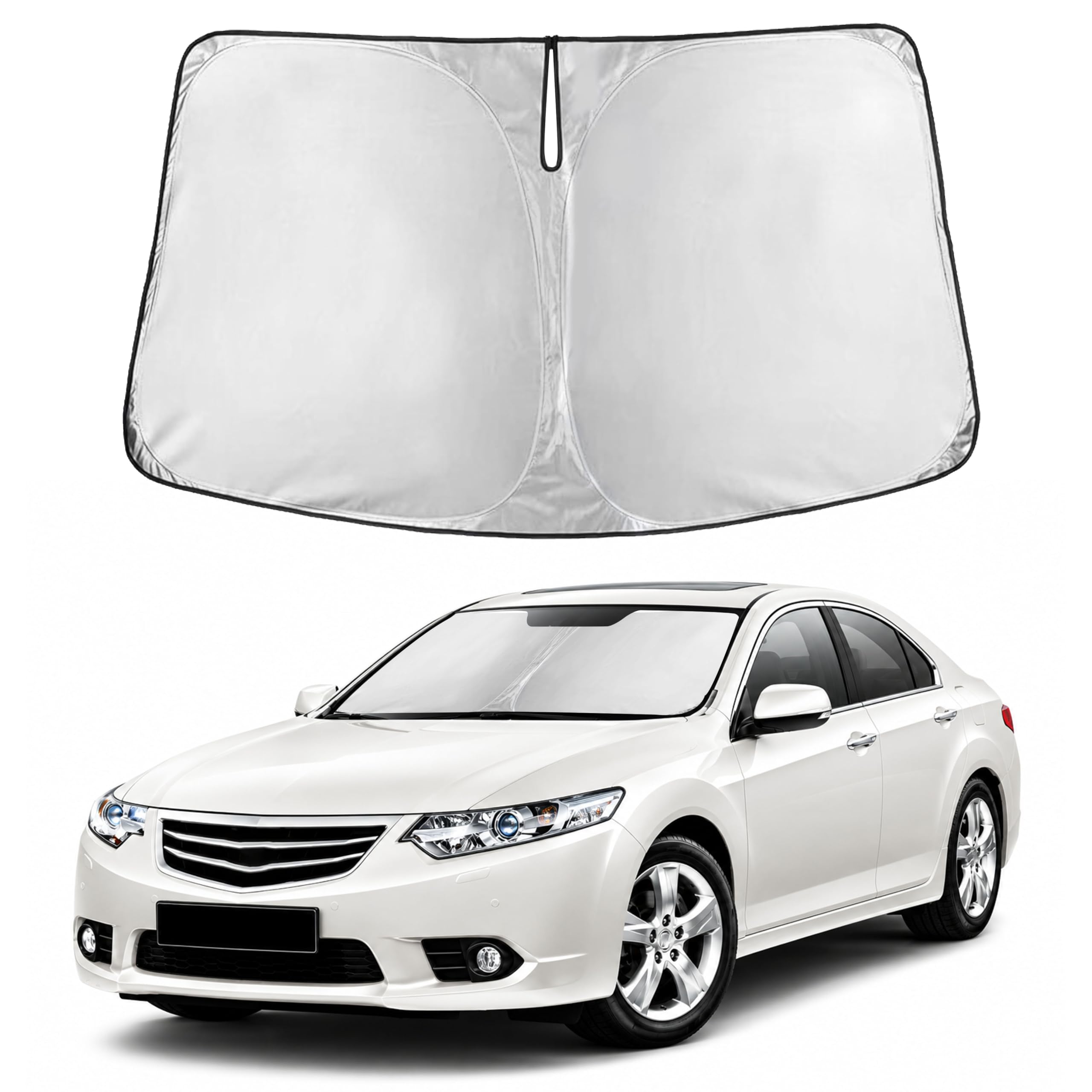 Autovir Windshield Sun Shade Fit for 2008-2010 2011 2012 Honda Accord Sunshade, Front Car Window Shades Sun Visor, Blocks UV Rays & Heat, Car Accessories Fit for Honda Accord 2008-2012