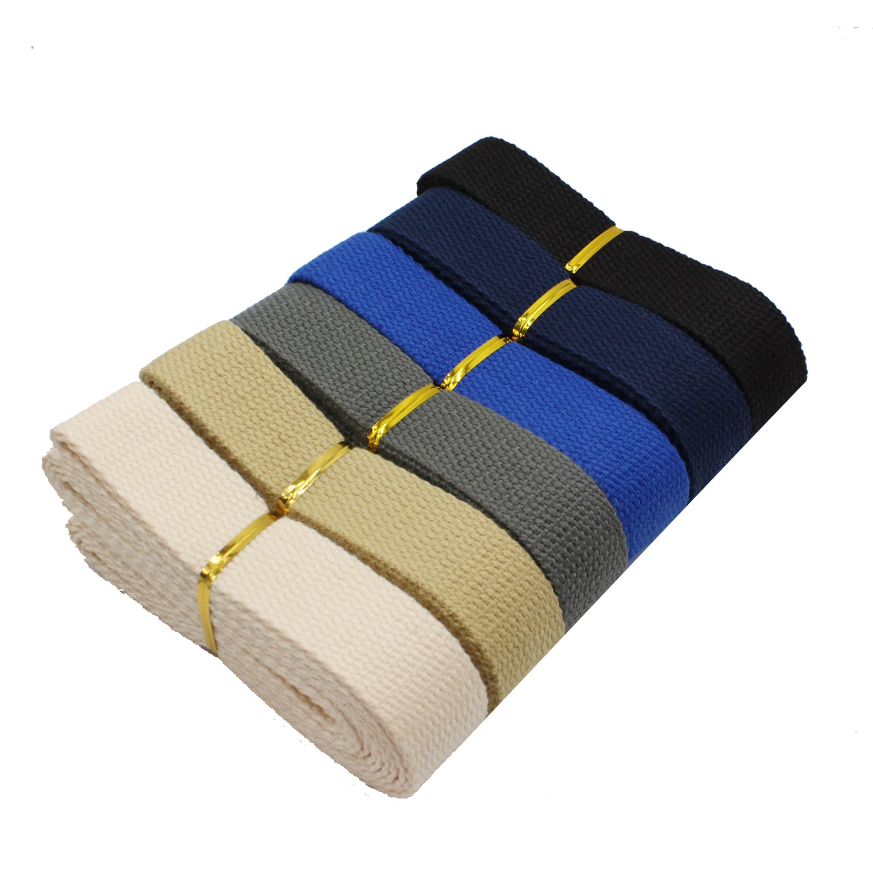 Dortrue Cotton Webbing Straps - 1 Inch, 2 Rolls/20 Yards for Bag Handles, Tote Bag, Cloth Belt, Arts & Crafts
