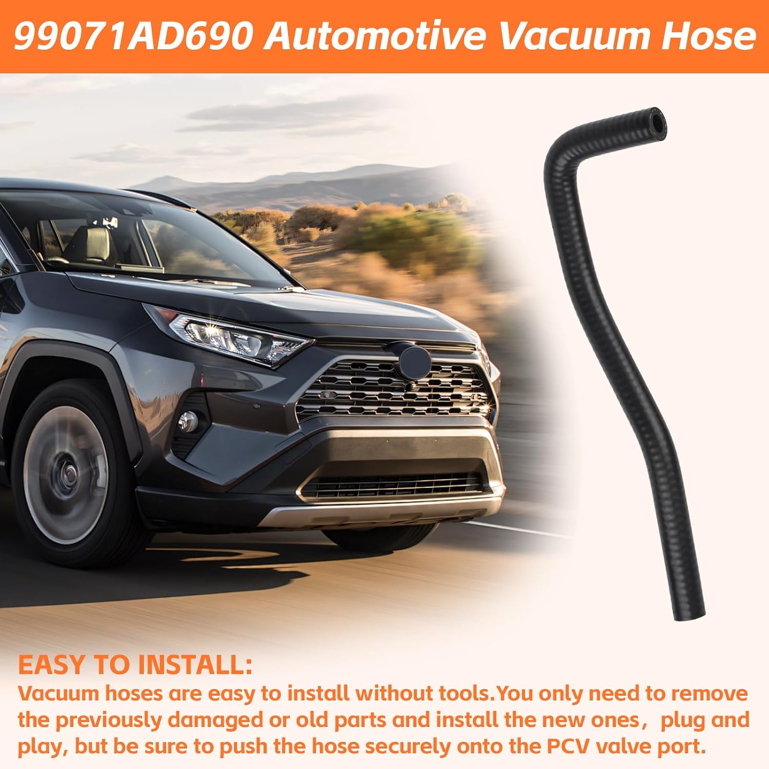 Zookpr 99071AD690 Automotive Vacuum Hose for 9971-AD690 Automotive PCV Valve Hose and Intake Manifold Compatible Replaceable PVC Vacuum Hose (1 Piece)