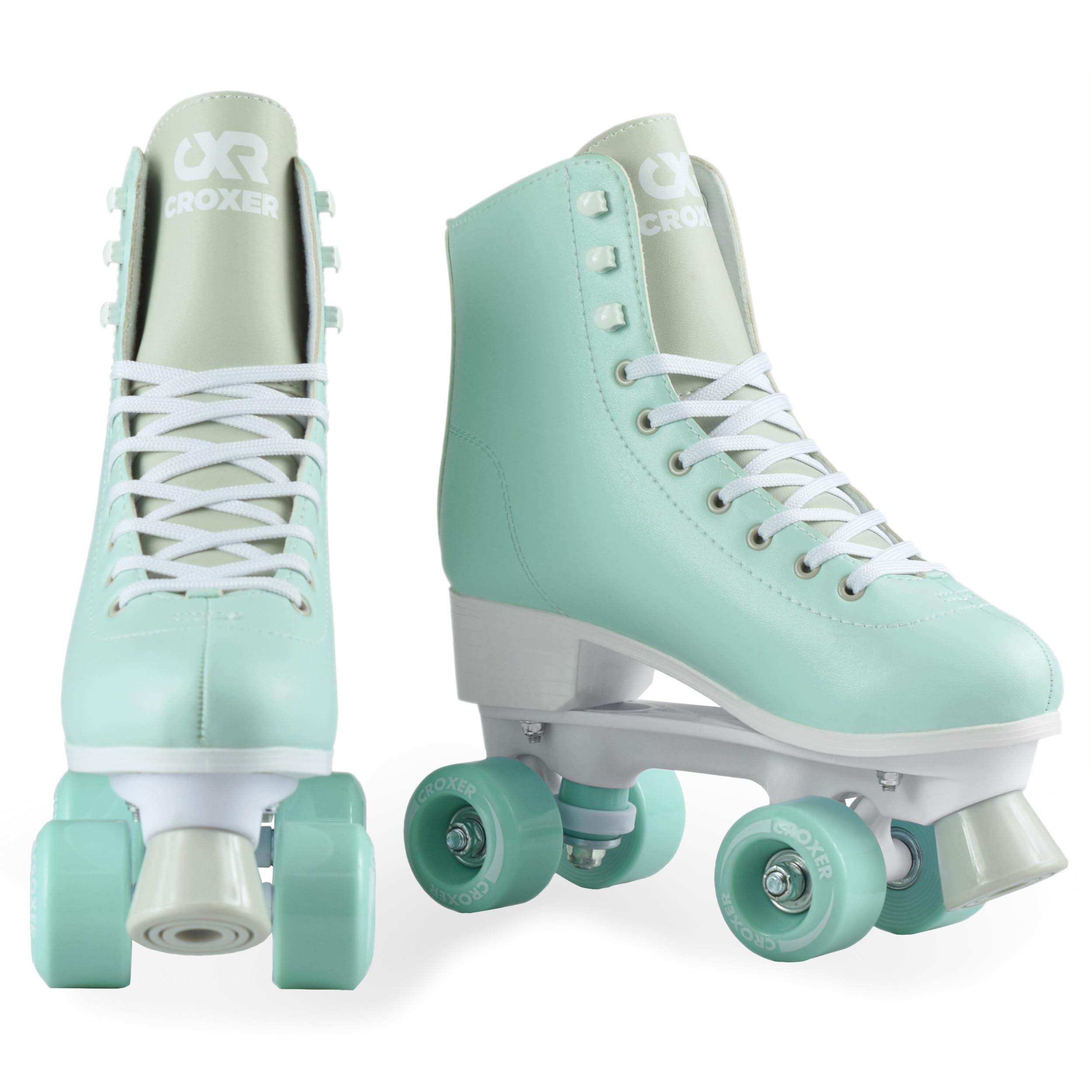 Lea - Patines de Ruedas, Color Verde y Rosa