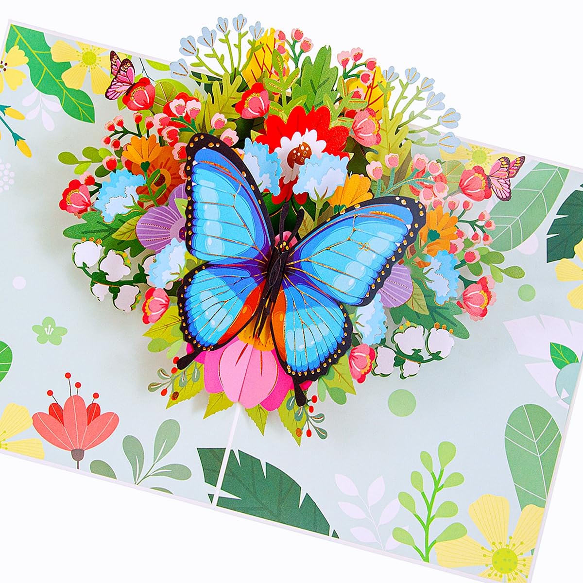 Butterflies and Sunflowers Pop UP Card 3D Greeting Butterflies Birthday Cards for Wife, Husband, Girlfriend, Mom, Dad, Mother, Father Anniversary ,Get Well,Thank You,Valentine’s Day,Mother’s Day Card