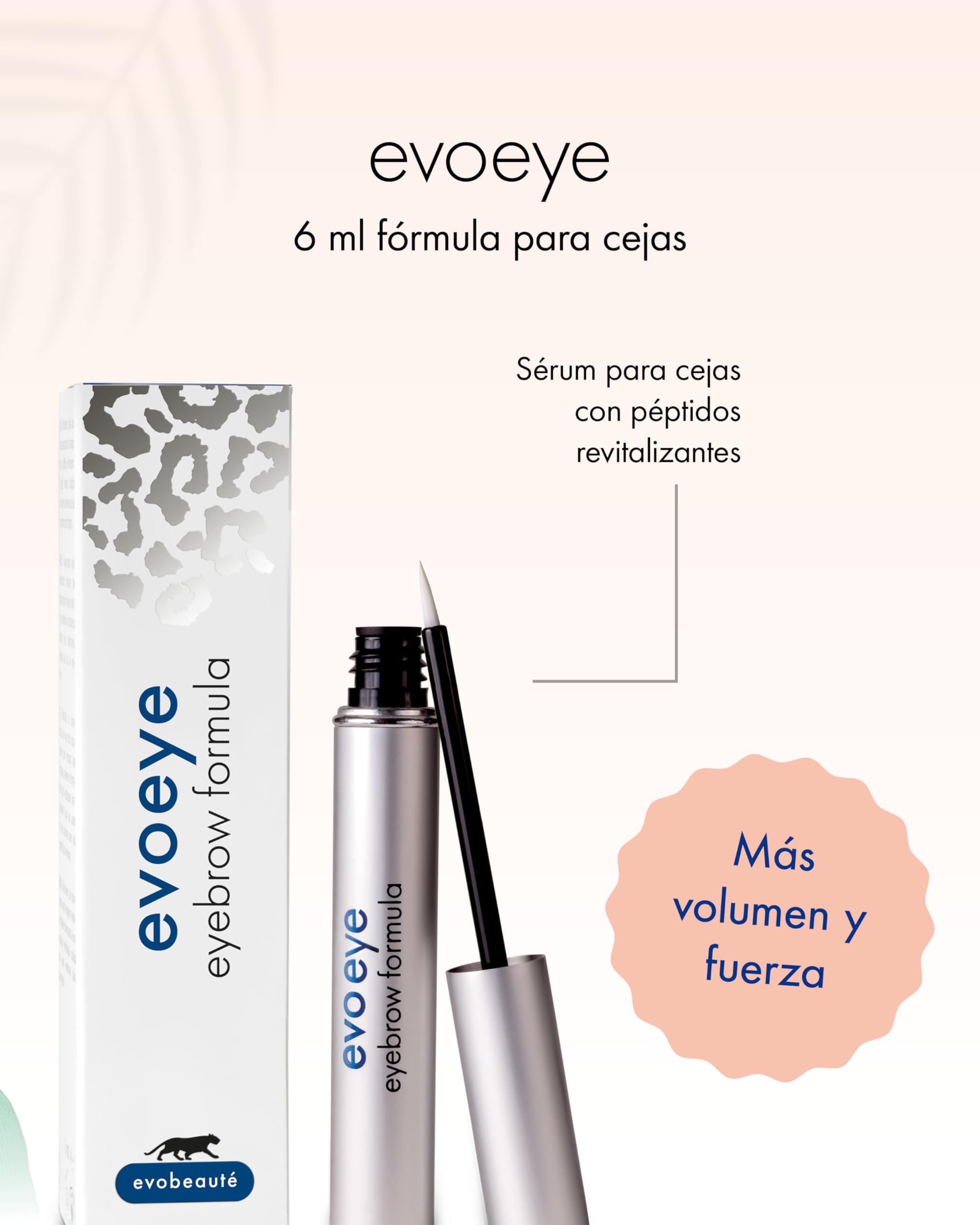 EVOBEAUTÉ evoeye Eyebrow Formula 6 ml I Sérum para cejas para cejas densas en 8 a 12 semanas I Sérum con péptidos revitalizantes