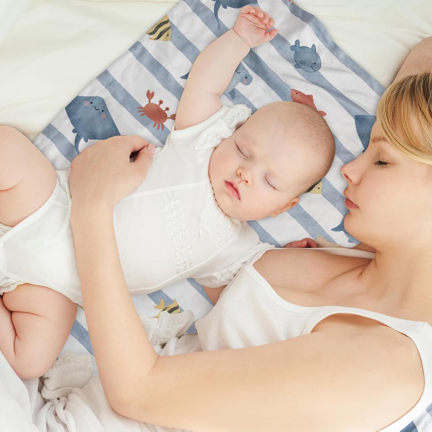 Baby Minky Blanket for Boys Girl, Super Soft Newborn Nursery Blanket with Double Layer Dotted Backing, 30x40 Cozy Printed Bed Throw Blanket, Undersea World - Image 4