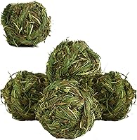 Vista 1 de Hamiledyi Pelota masticable de conejo Timothy Grass Molienda de animales pequeños, juguetes masticables para conejos, conejos, hámster, cobayas
