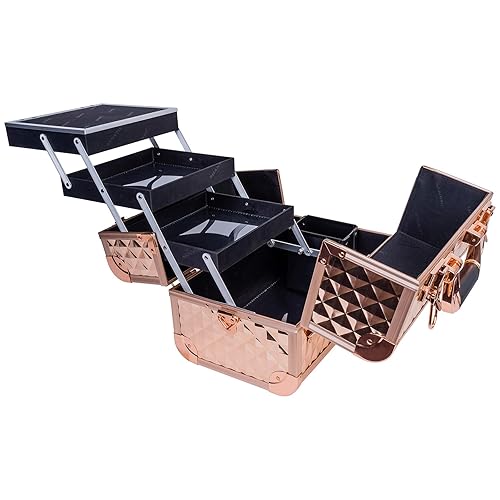 Miniatura 5 de SHANY Premier Fantasy - Estuche de maquillaje profesional para cosméticos, estuche portátil de maquillaje, organizador de joyas con cerraduras, 3