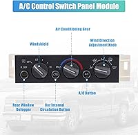 Vista 5 de X AUTOHAUX Interruptor de panel de control climático HVAC A/C 16231165 para Chevy C1500 C3500 Tahoe para GMC K1500 K2500 Yukon para Cadillac Panel