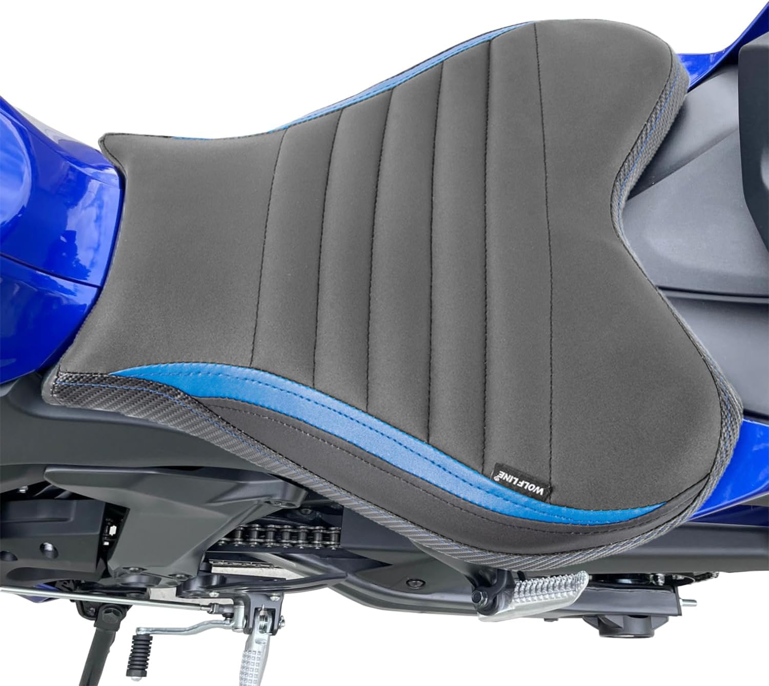 Motorcycle Rider Solo Seat Saddle Cushion Pad Compatible with YZF-R7 YZFR7 2021 2022 2023 2024 Front Driver Pressure Relief Soft Pillion, Blue