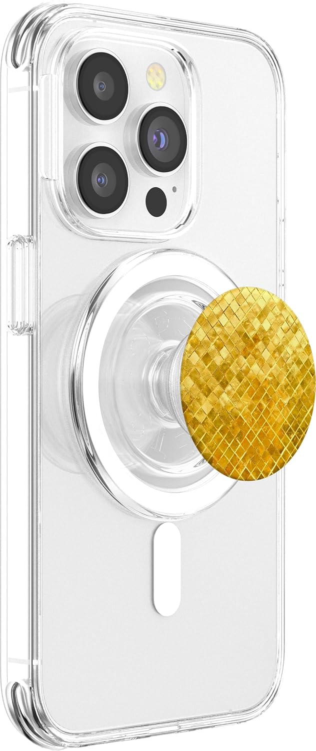 Yellow-Gold PopSocket Interlaced Cute Popsockets for Women PopSockets MagSafe PopGrip for iPhone