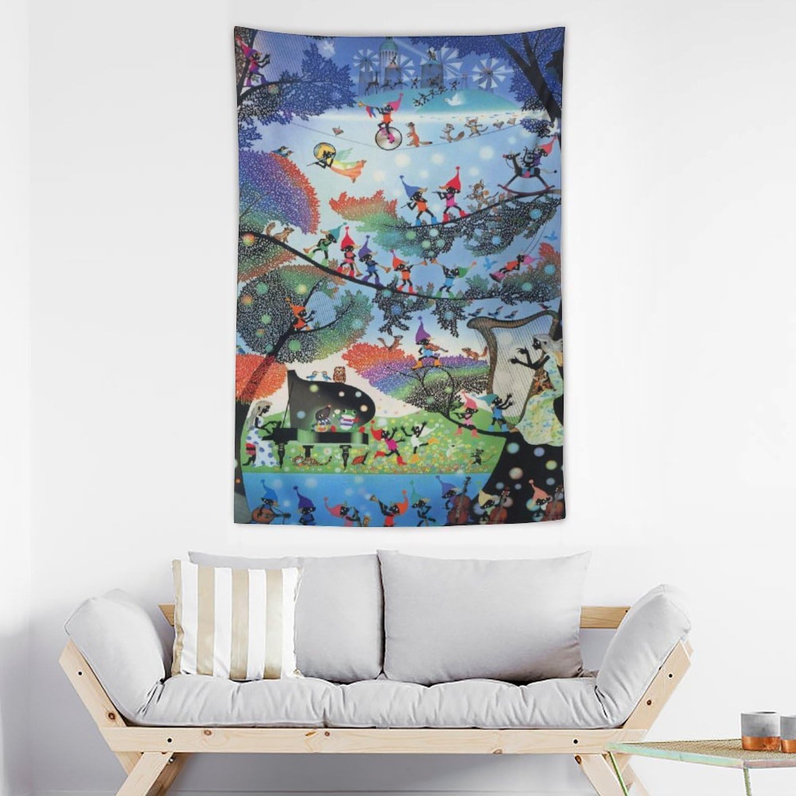 壁掛け　タスペトリー Amazon.co.jp: タペストリー 60×51インチ 桜 黒と金 和風 和柄