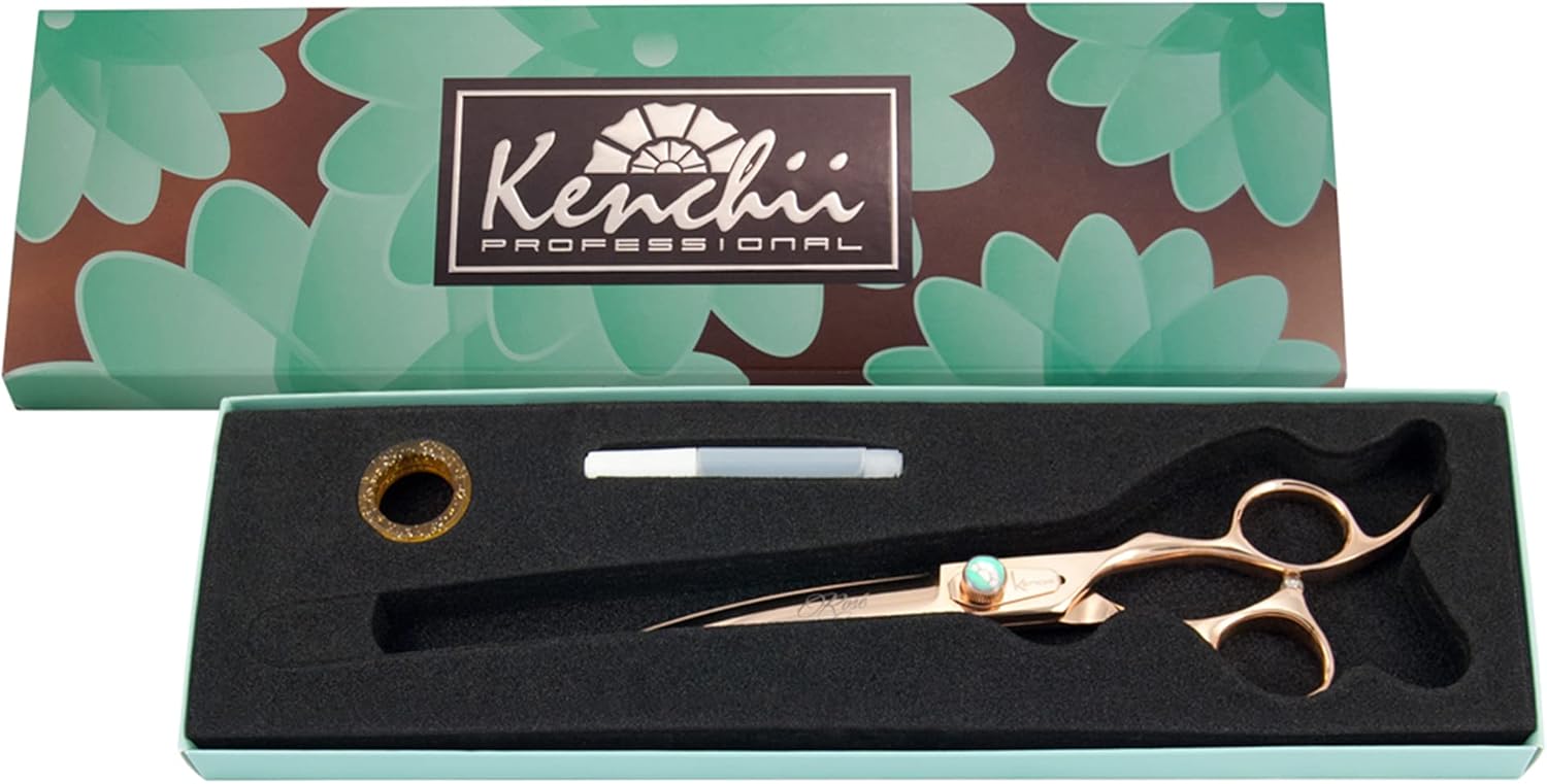 Kenchii Dog Grooming Scissors 7 Inch Shears Curved