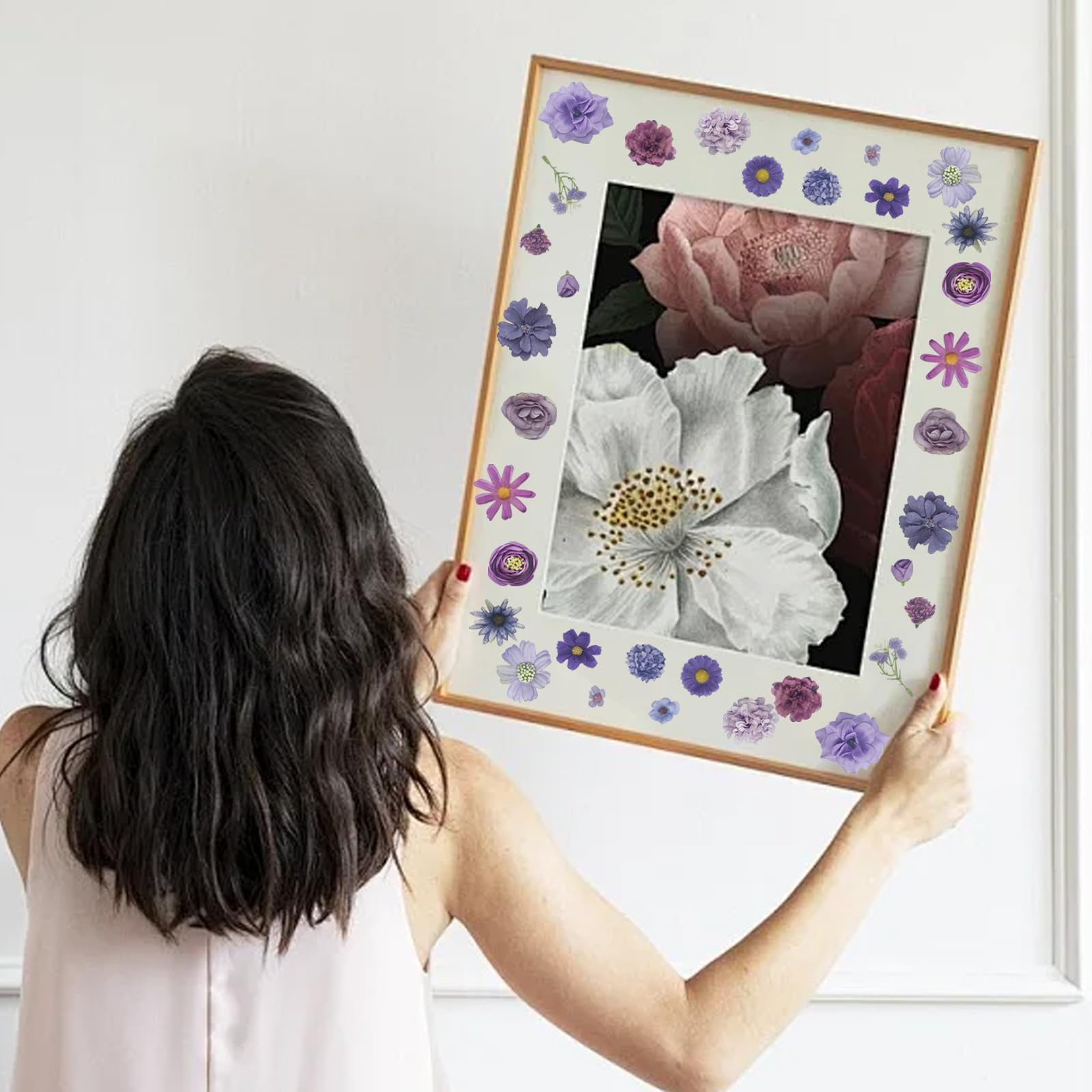 Decoración Hogar 44 Flores Artificiales Moradas - Tela Seda - Para  Decoración DIY - Bodas, Fiestas, Hogar 44 Unidades Morado Manualidades, image size:1600x1600