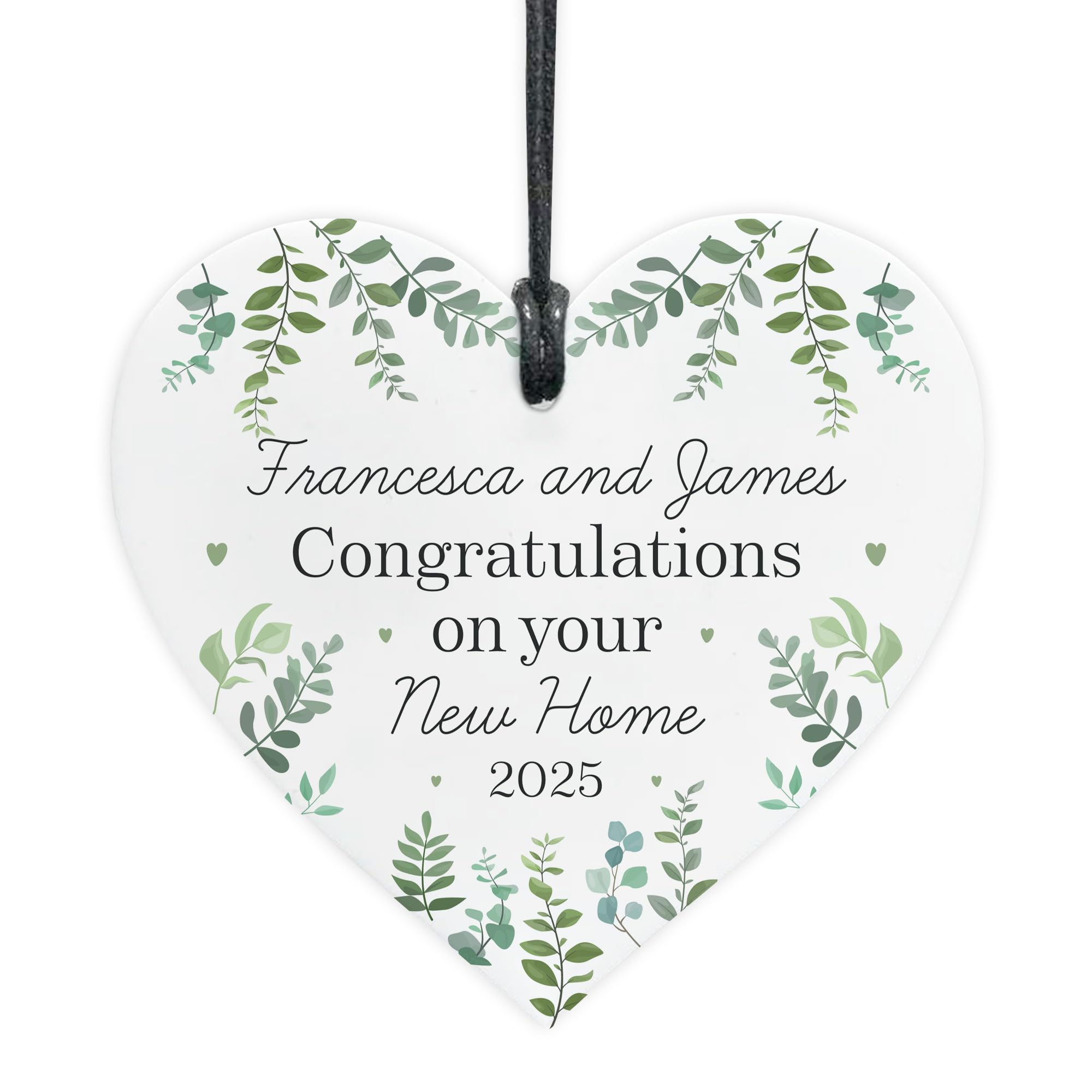 Red Ocean Personalised New Home Gift For Friend Couple Hanging Acrylic Keepsake Congratulations Present For Couple Housewarming Gifts 1st Home Plaque Him Her