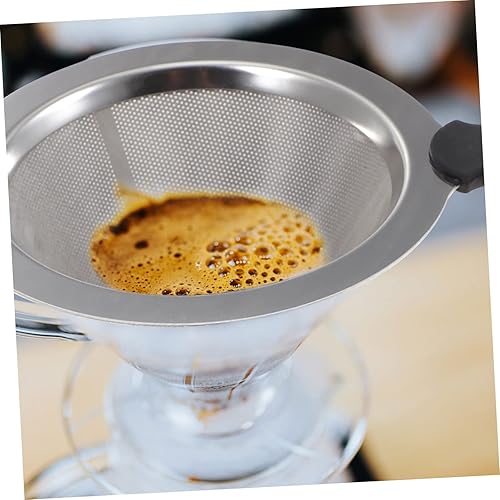 Miniatura 4 de Filtro de café de mano de goteo de café de acero inoxidable para cafetera, filtros para cafetera, gotero de café, filtro de cono de metal, embudo de