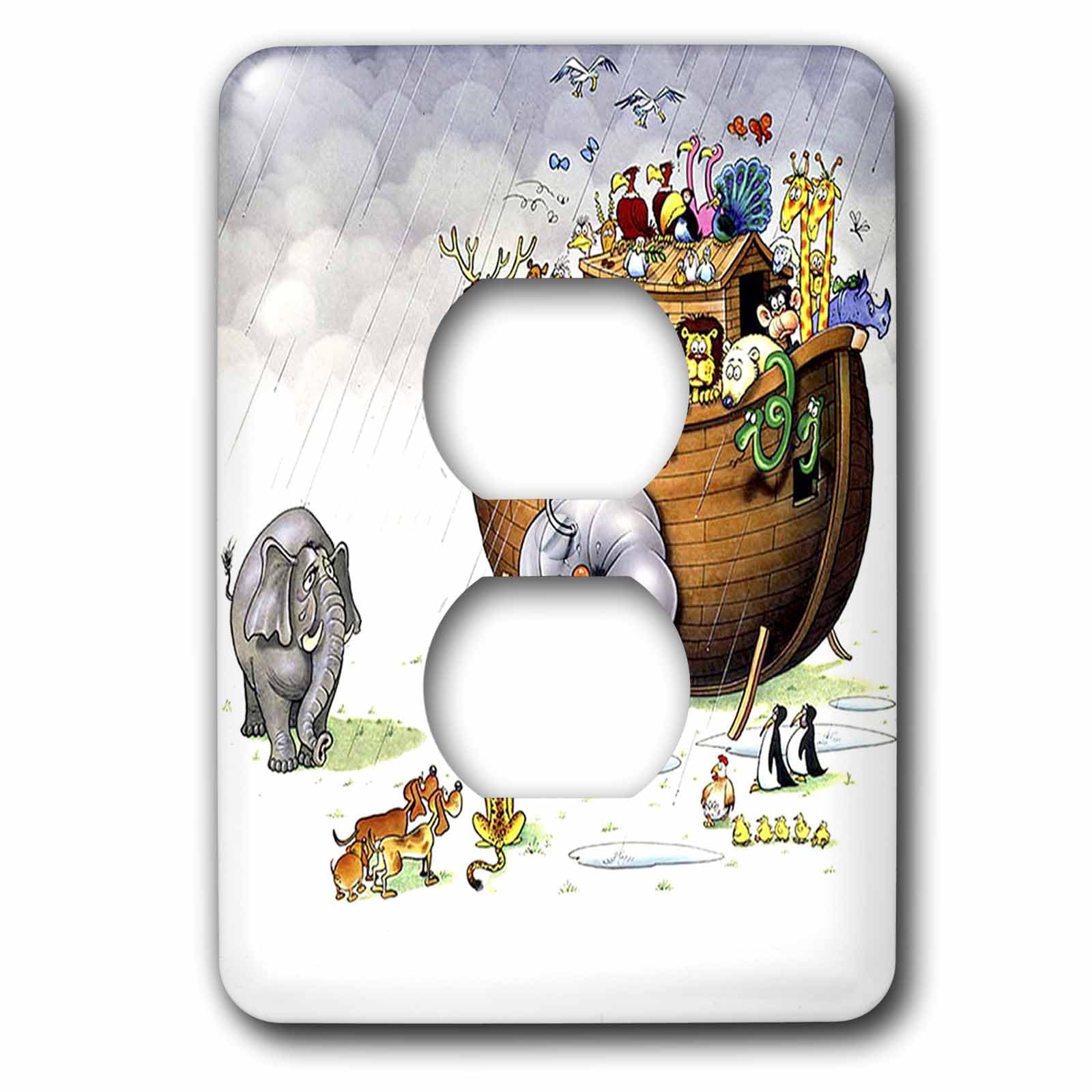 Cubierta de salida de enchufe Noah's Ark 2 ideal para decorar el dormitorio infantil