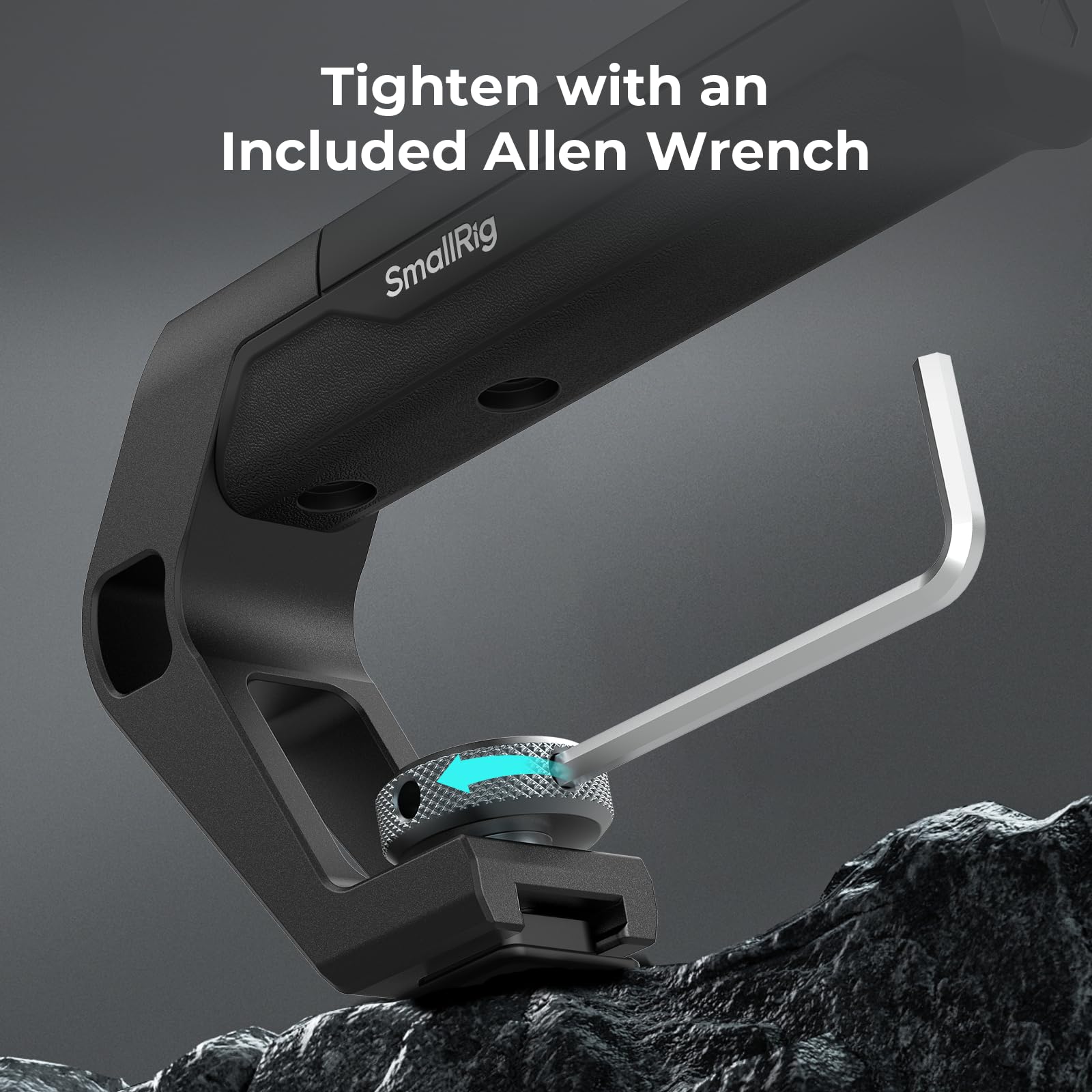 SMALLRIG Manico leggero per slitta fredda, piccola impugnatura superiore per fotocamera, solo 113 g, impugnatura con foro di posizionamento per ARRI e due supporti per slitta fredda, per fotocamera e