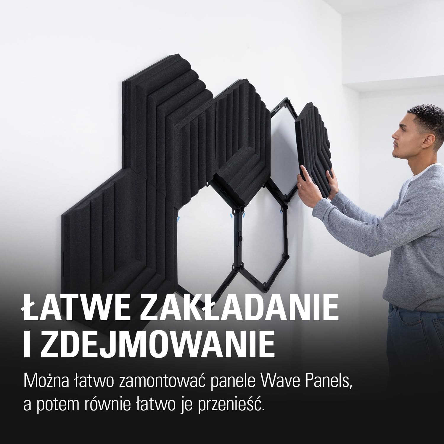 Elgato Wave Panels MK.2 White, zestaw startowy | 6 paneli akustycznych, pianka o podwójnej gęstości, ramki EasyClick, modułowa konstrukcja, łatwy montaż