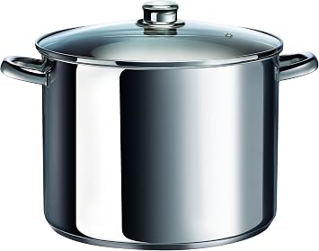 Beka Kitchen Fun 13113244 Marmite + couvercle verre acier inoxydable 24 cm