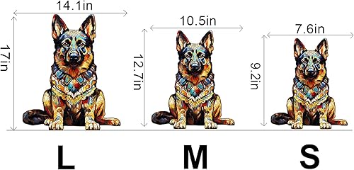 Miniatura 6 de WOODBESTS Rompecabezas de madera para adultos rompecabezas de Beagle L 263 piezas 165 x 134 pulgadas hermosa caja de madera rompecabezas de madera