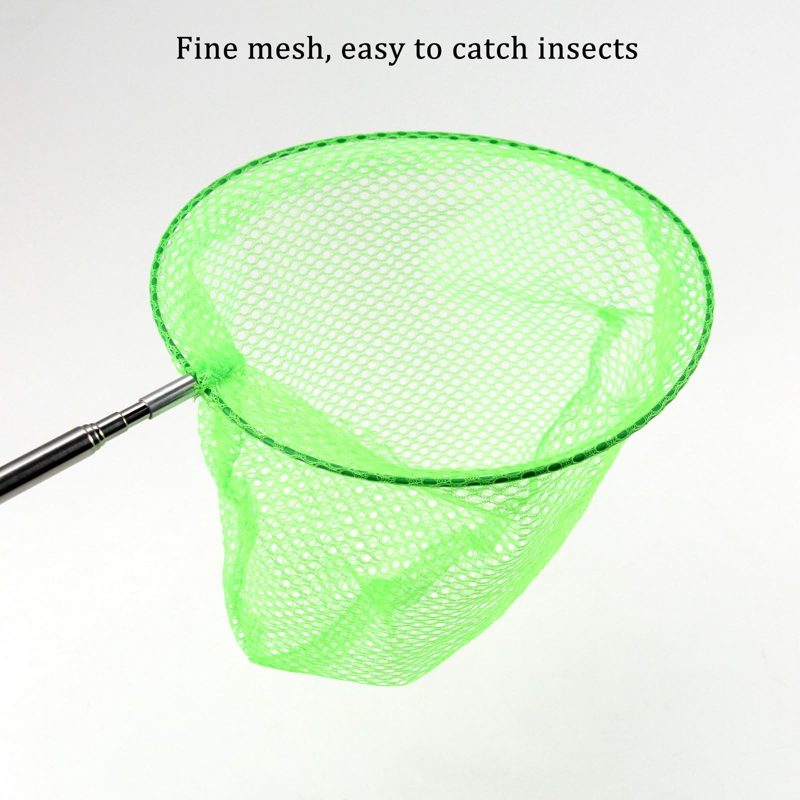 Butterfly Net Exterior Red de Pesca Extensible Viene con 2 Cubos Plegables Red de Captura de Insectos Adecuado para Atrapar Mariposas Peces Pequeños Camarones e Insectos