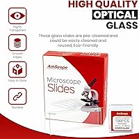 Vista 4 de AmScope - Microscopio compuesto binocular LED 40X-2500X con escenario 3D, cámara digital de 5MP, juego de diapositivas preparadas de 50 piezas