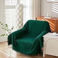 Vista 20 de AIVIA - Funda de cobija para sofá de dos plazas, fundas de cojín antideslizantes tejidas de algodón para sofás de 2 plazas con reposabrazos