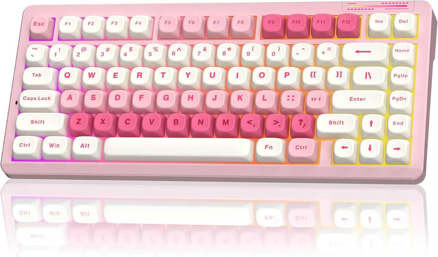 CORBOBO LINGBAO K75 Wireless Mechanical Pink Keyboard 75%, 10000mAh Battery