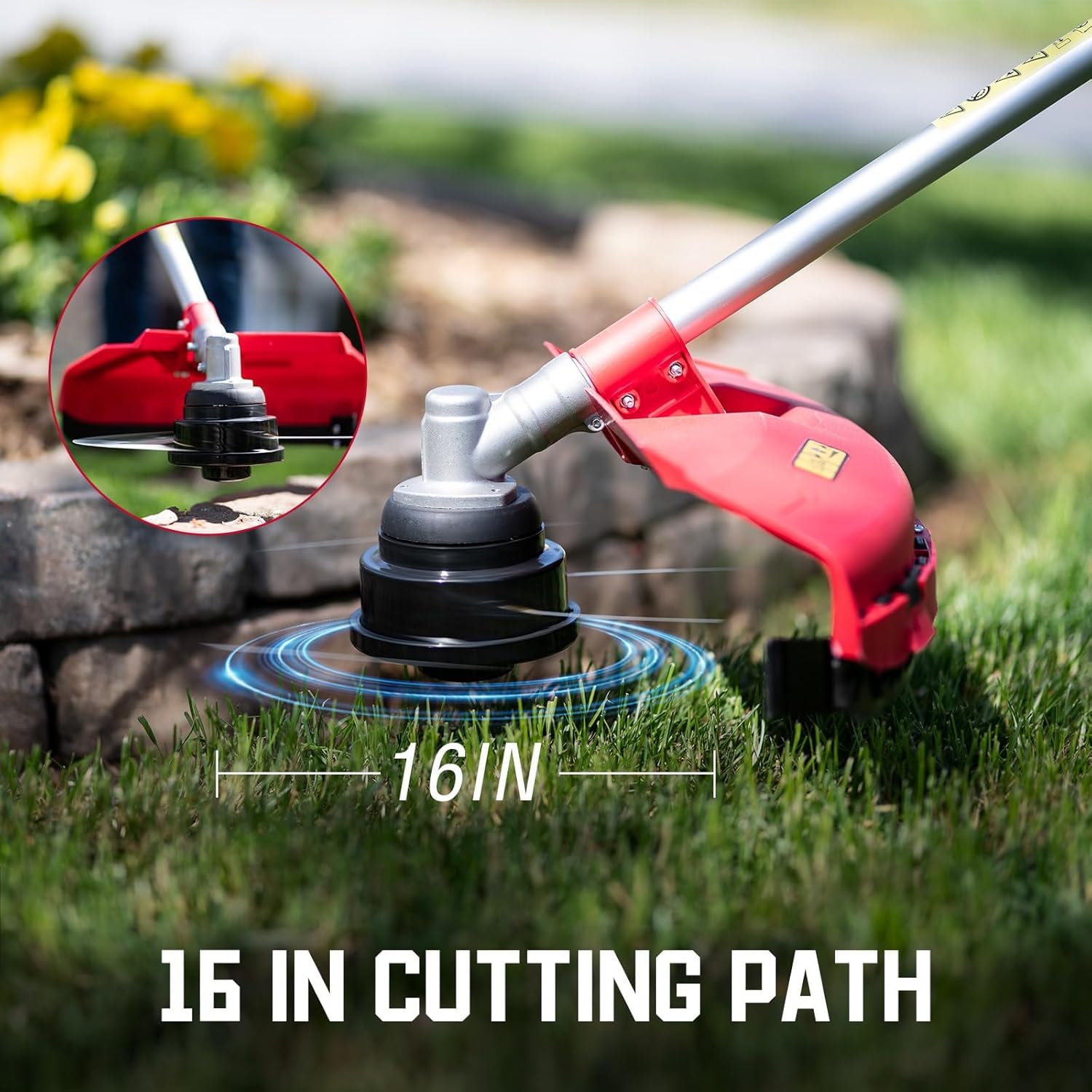 PowerSmart 22 in. 170cc RWD Self Propelled Gas Lawn Mower & 16-Inch 25.4cc String Trimmer/Edger with 10-Inch Brush Cutter