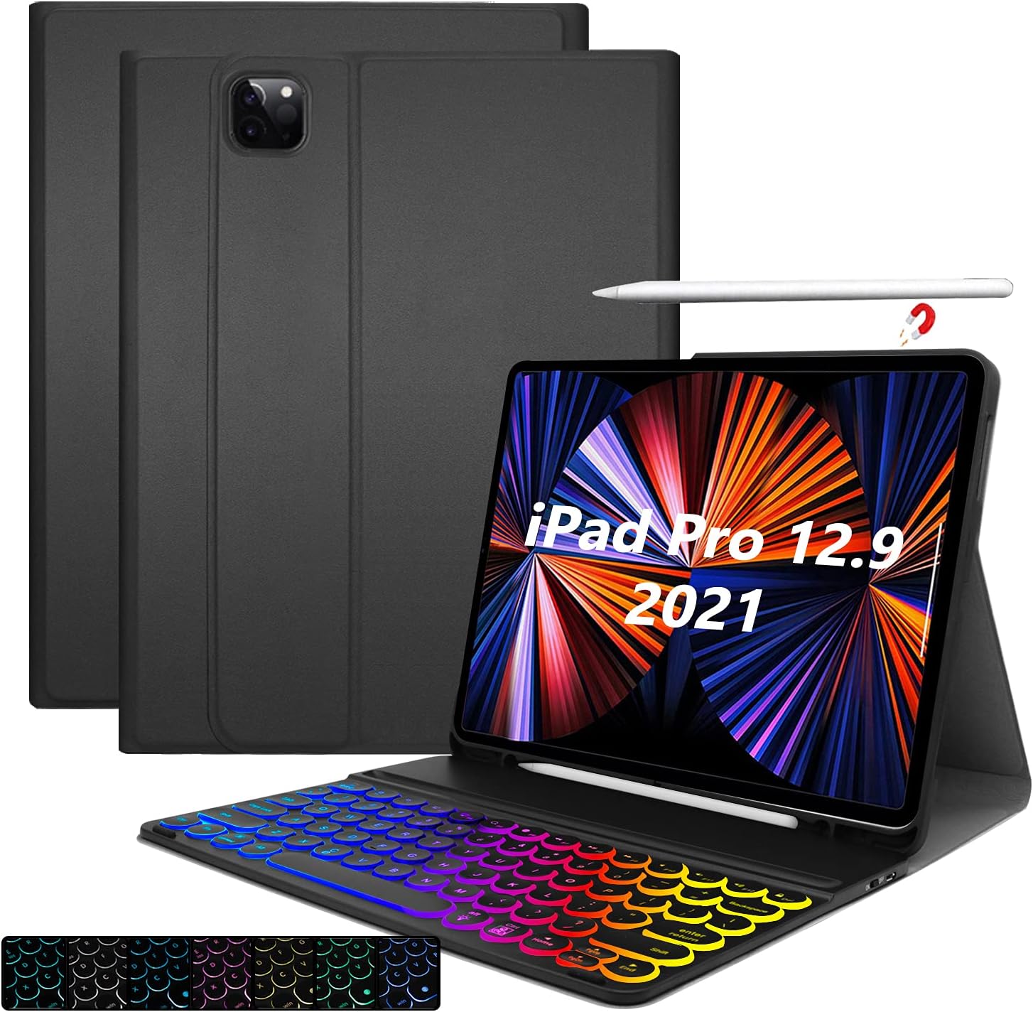 QHOHQ New iPad BacklitKeyboard Case for iPad Pro 12.9Inch