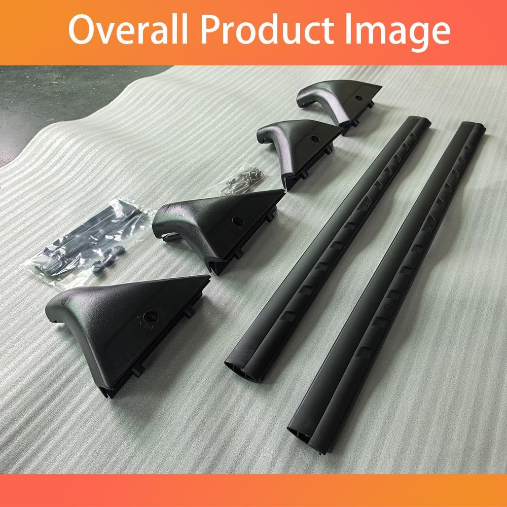 Roof Rack Cross Bars Fits for Rogue 2021 2022 2023 2024 2025 2026 Black The roof bar can only be Used if The car is Equipped with Luggage Rack Upright Poles When Purchased US Stock