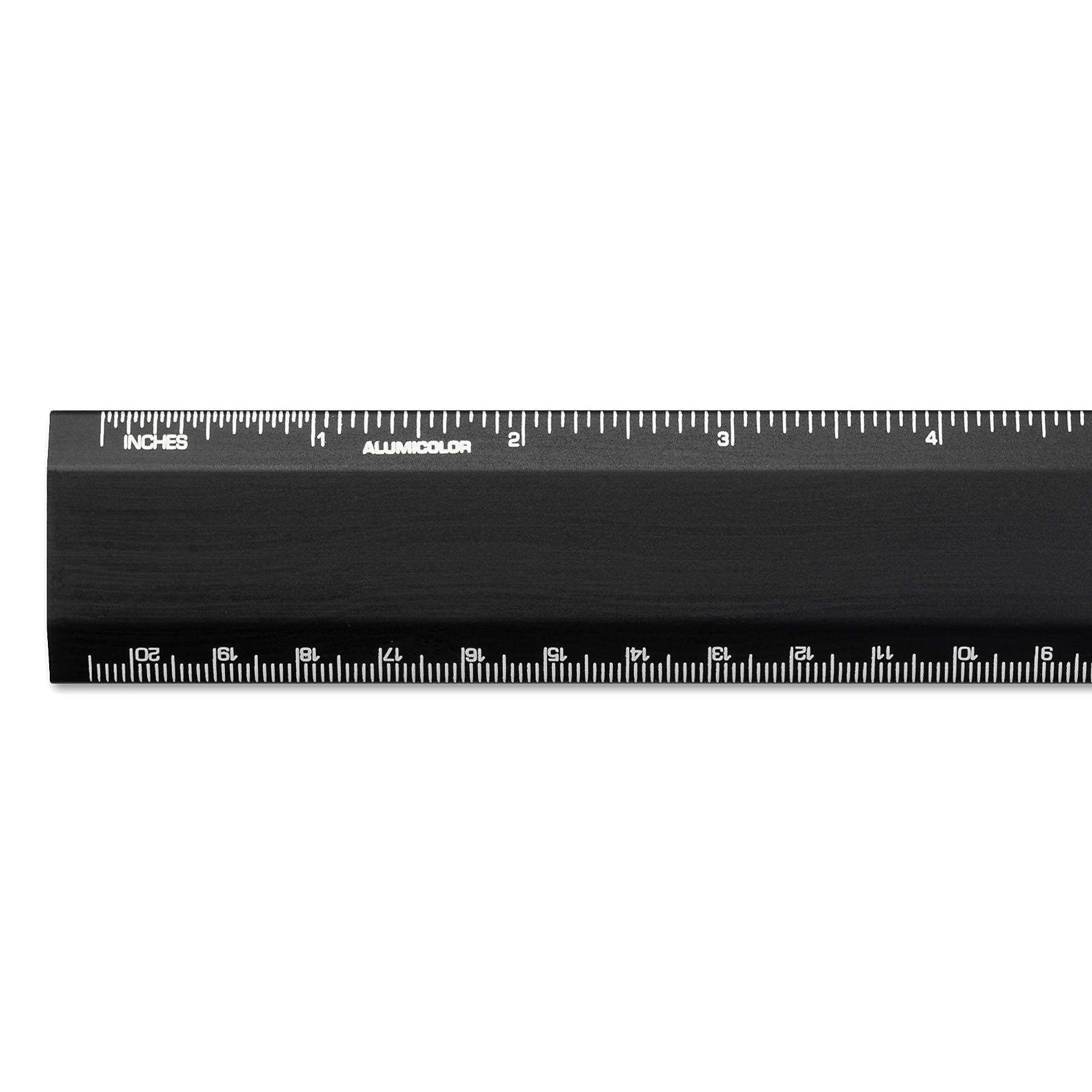 Alumicolor Aluminium-Schreibtisch-Lineal, 20,3 cm, Schwarz