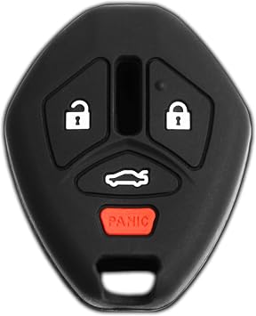 KeyGuardz Keyless Entry Remote Car Key Fob Outer Shell Cover Rubber Protective Case for Mitsubishi